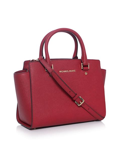 red michael kors bag selma|Michael Kors selma medium satchel.